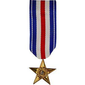 Medal, Mini-Medal, Ribbon- Silver Star