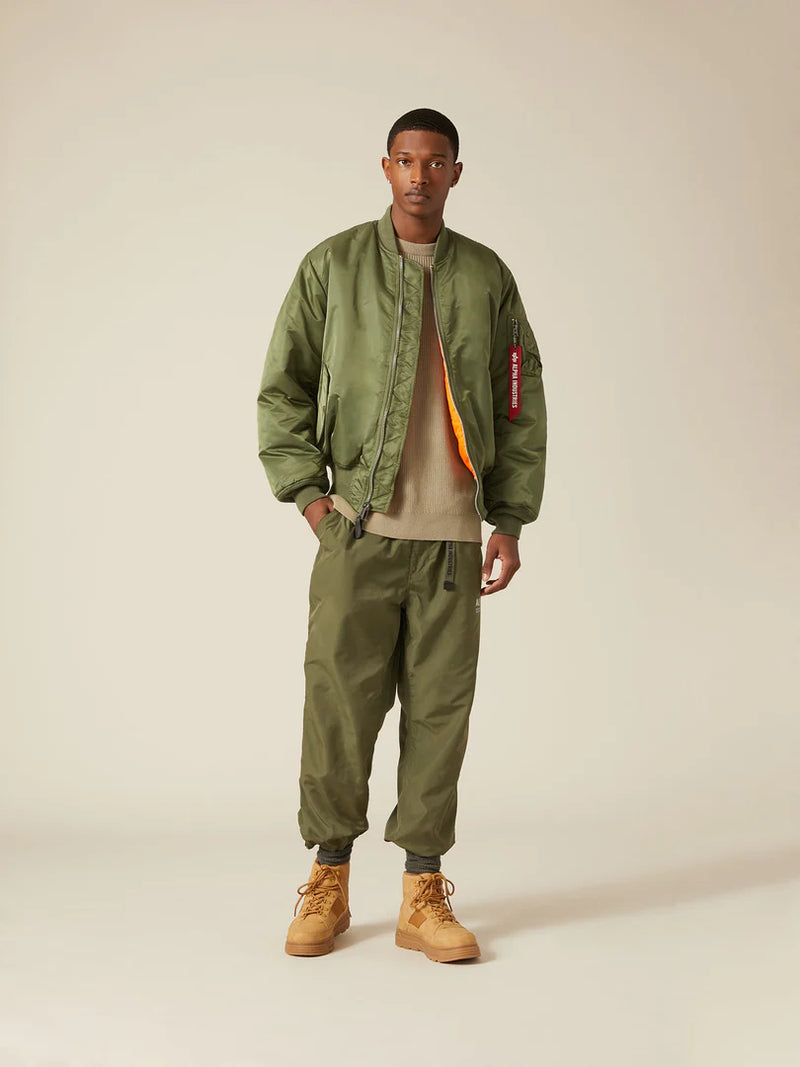 Surplus never – Guy goes The Alpha of out sty Jacket-Sage MA1 Classic This Flight Green-