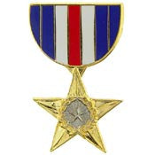 Mini Medal Pin- Silver Star