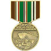 Mini Medal Pin- Eur/Afr/Mid East Campaign