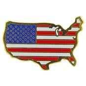 United States Map  Flag Pin