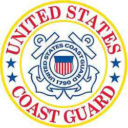 Coast Guard Logo Patch - 3" -FREE SHIPPING