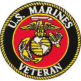 Marines Logo Patch - 3" Veteran -FREE SHIPPING