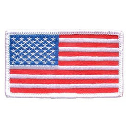 USA Flag Patch- White boarder- FREE SHIPPING