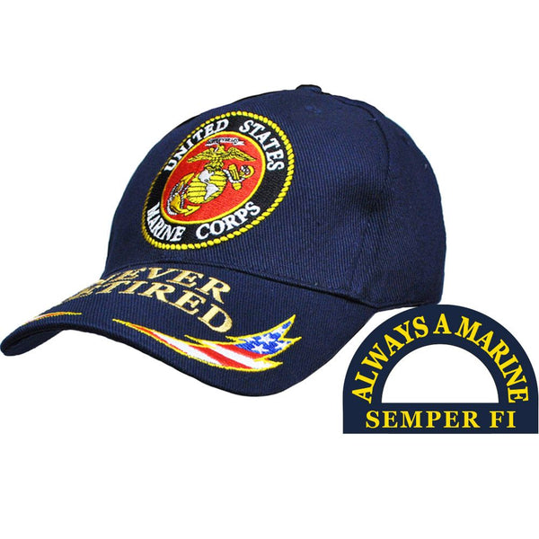 USMC Never Retired Embroidered Cap