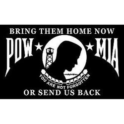 POW*MIA- Bring Them Home or Send Us Back-  Logo- 3' x 5'