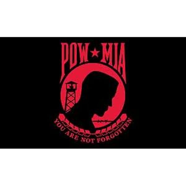 POW*MIA Red Logo- 3' x 5'