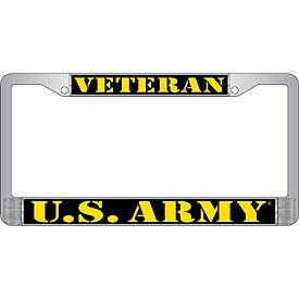 Auto License Plate Frames- Army Veteran
