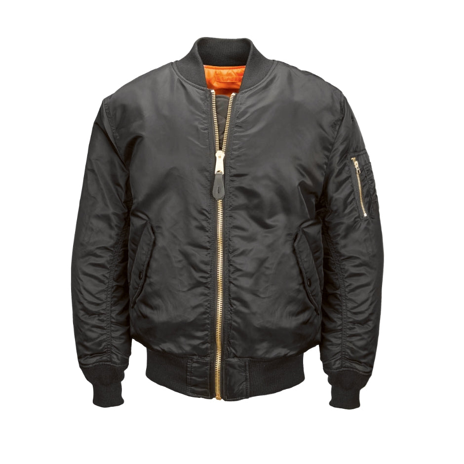 Alpha MA1 Flight Jacket- Black- This Classic never goes out of style! – The  Surplus Guy