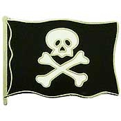 Pirate Flag Skull and Bones Pin