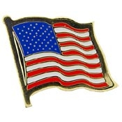 USA Flag Pin Wavy