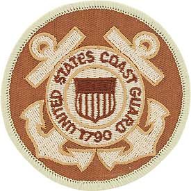 Coast Guard Logo Patch - 3" Desert -FREE SHIPPING