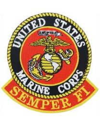 Marines Logo Patch - 3" Semper Fi -FREE SHIPPING